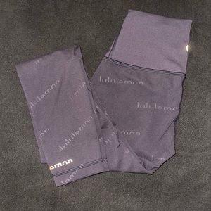 EUC Lululemon Wunder Train High-Rise Tight 25" *Special Edition Embossed BLK 4